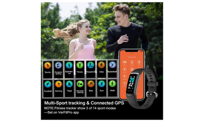 TEMINICE ID152 Men s Fitness Tracker Black for sale online eBay