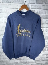VTG London England SCREEN STARS Sweatshirt Crewneck COTTON BLEND unisex L