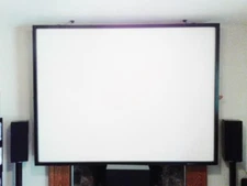 STEWART Home Theater 4:3 PROJECTION SCREEN 87" in wide (110 in diag) w/ SETUP 