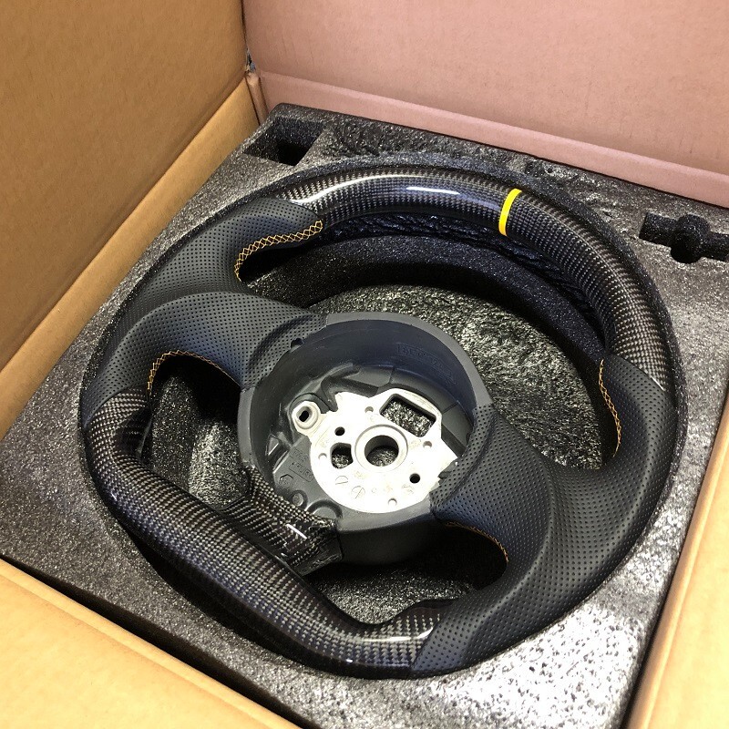 Real Carbon steering wheel Lamborghini Gallardo LP550 570 Yellow ring 03~13