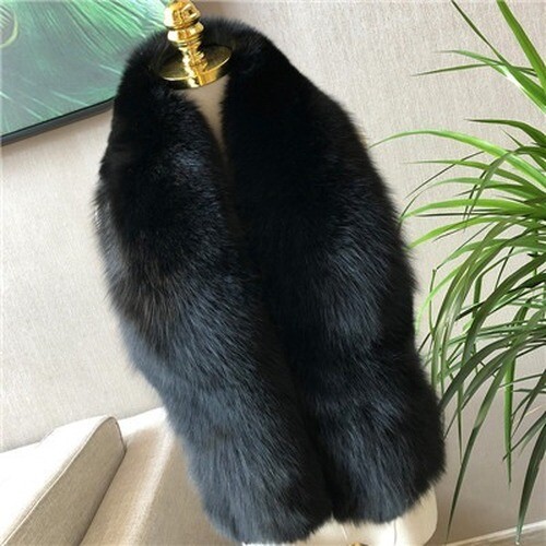 Real Fur Collar Shawl Natural Scarf Neck Fur Muffler Scarves Wrap - Picture 8 of 15