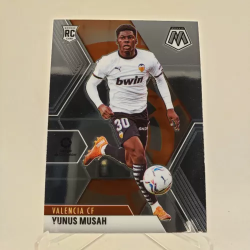 YUNUS MUSAH 2020-21 Mosaic La Liga Soccer Rookie RC #75 Valencia CF