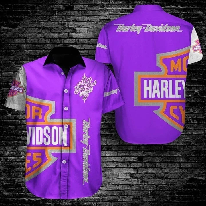 Harley Motor Racing Davidson Casual Button Down Shirt