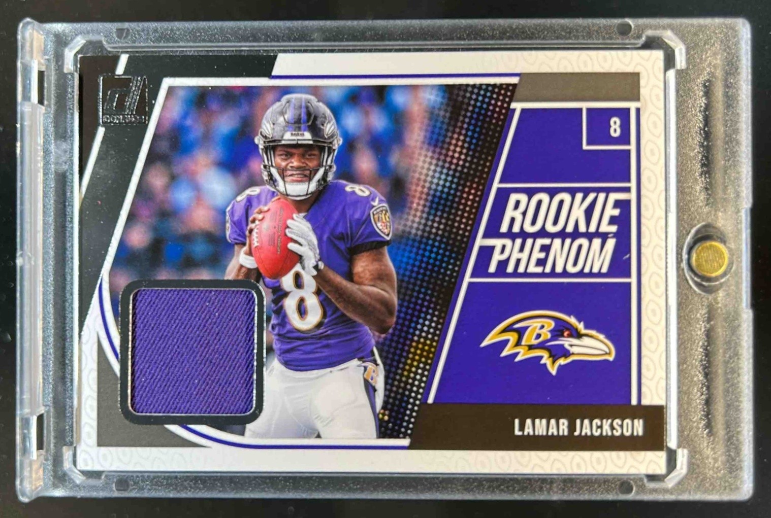 2018 Donruss Lamar Jackson Rookie Phenom Jerseys Rookie RC #17 Ravens