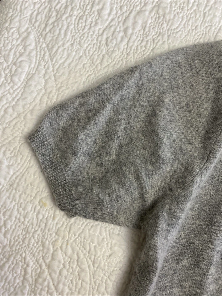 Suéter gris manga corta de lana de cordero vintage Y2K Land’s End para mujer talla mediana Foto 3 de 4