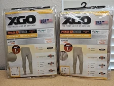 2x XGO Phase 1 Lightweight Thermal Tan Desert Sand Pants Thermal Mens LARGE (F3