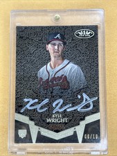 2019 Topps Tier One Break Out Kyle Wright #BA-KW Auto Silver Ink 8/10