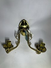 Walker Lighting Brass 2-Arm Candle Wall Light Polished Two-Light 