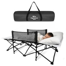 Toddler Cot Bed: Kids Travel Camping and Portable Folding Cot, Great for White