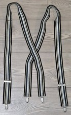 Pelican USA Southwestern Stripes Y-Back Silver Clip Down Suspenders Braces 1.25