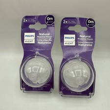 2pk Philips Avent Natural Response Nipples 0m Flow 1 Baby Bottle Teats BPA F
