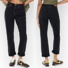 Aritzia Denim Forum The Boyfriend BF High Rise Loose 28L Jean 25 Black Slouchy