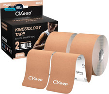 Kinesiology Tape Uncut Premium Elastic Athletic Tape 2 Rolls Beige Original