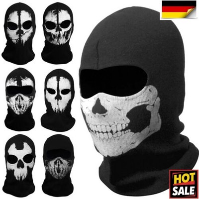Halloween Abdeckung Schädel volles Gesicht Sturmhaube Kapuze Ski Geist Cosplay