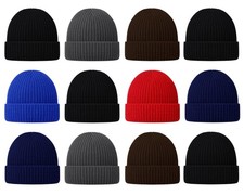 12 Pack Winter Beanie Hats for Men Women, Warm Cozy Knitted Cuffed Skull Cap,...