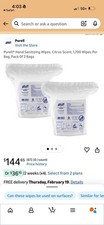 1700 COUNT PURELL HAND SANITIZING WIPES REFILL PACK Alcohol Free Kills 99.99