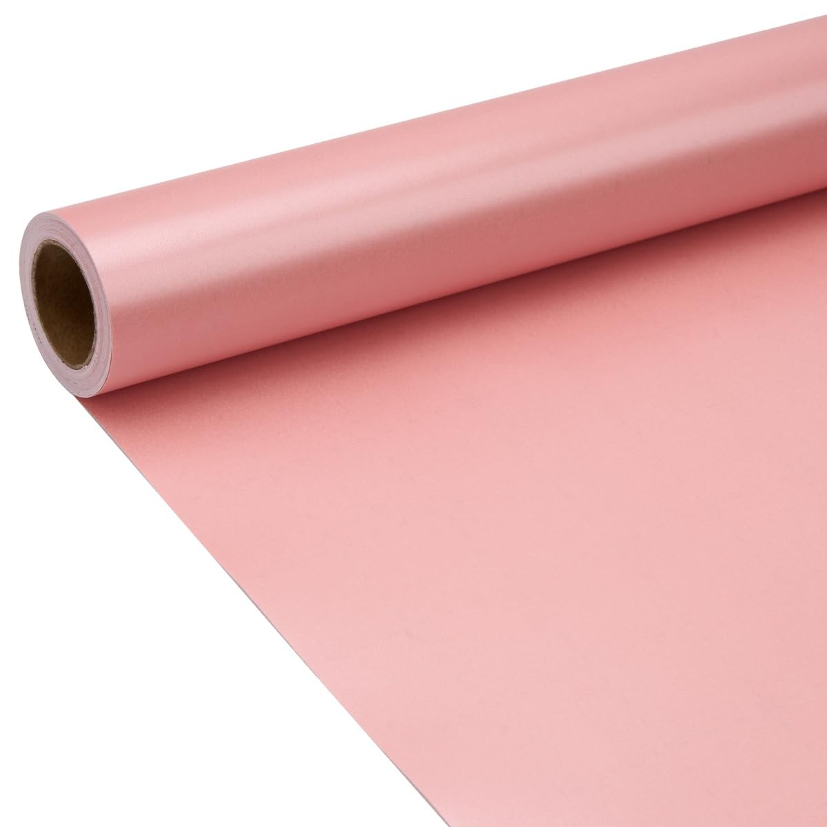 Papier cadeau rose mat nacré 9m x 43cm rouleau uni pour emballage