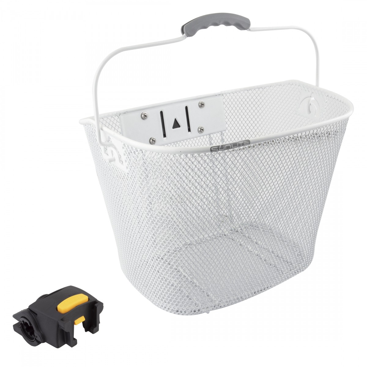 Sunlite Steel Mesh QR Bicycle Basket - White Removable Carry Handle 10990₽