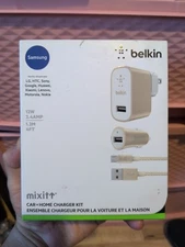Belkin Mixit Car & Home Charger Kit Samsung (others) 4 ft cord Gold