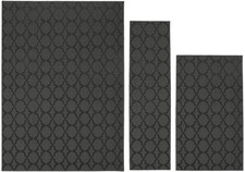 Garland Rug Sparta 3 Piece Area Rug Set 5'x7', 3'x4', 24x60 Cinder Gray, 3-Pie