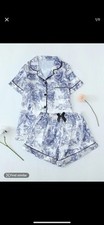 satin pajama set women,size Large