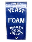 Vintage 6.25"x3.25" Yeast Foam Bread Porcelain Door Push Pull Enamel Sign