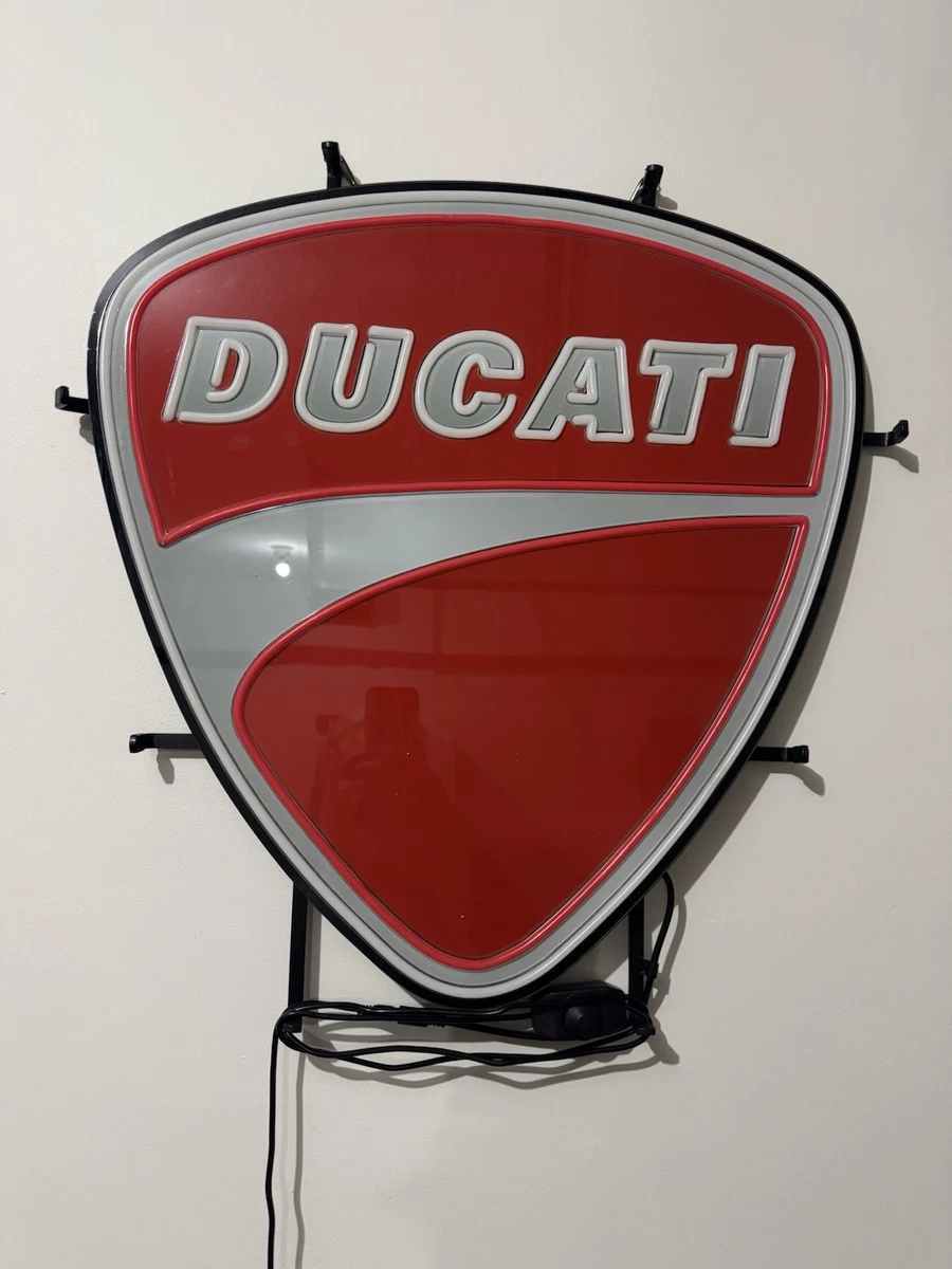 Panneau Métal Ducati – Plaque Alu Dibond Pour Déco Garage Ou Atelier