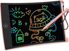 Kids Safe LCD Writing Tablet with Stylus - Lightweight Doodle Board for Travel