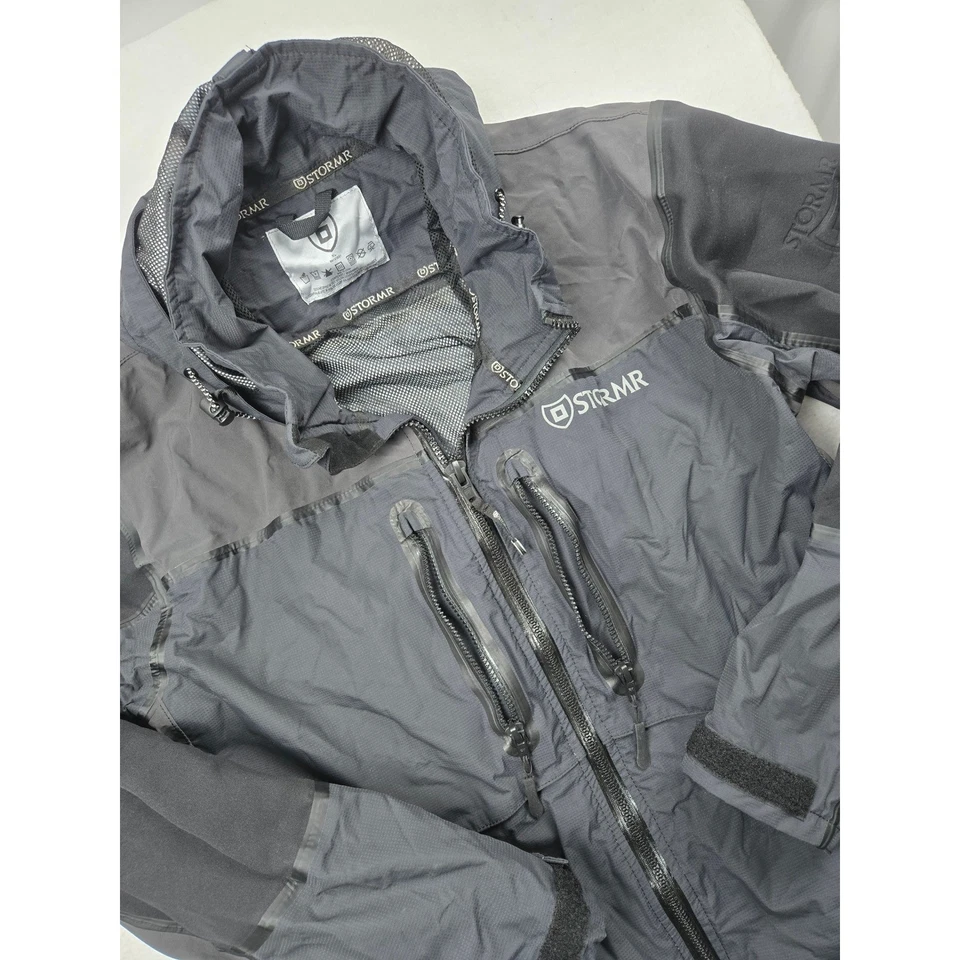 STORMR Strykr Men's Neoprene Waterproof Fishing Jacket Size XL Black MSRP 379 - Image 3 of 4