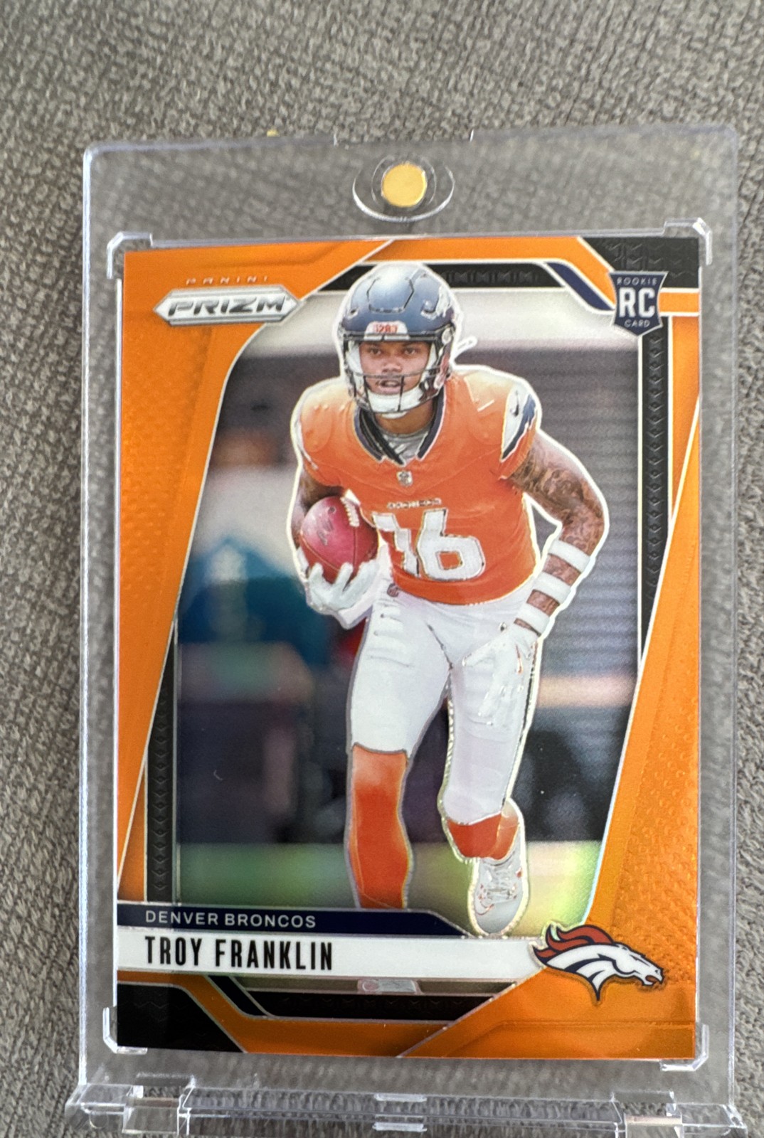 2024 Panini Prizm - Rookies Troy Franklin #393 Orange Prizm /249 (RC)
