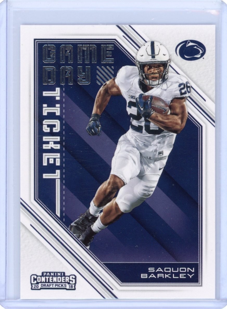 SAQUON BARKLEY 2018 PANINI CONTENDERS DRAFT PICKS GAME DAY TICKET #5