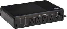 600VA UPS Desktop Battery Backup and Surge Protector, 300W, 4 Outlets, Home Of