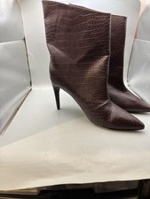 EXPRESS Pointed FAux Leather Heels Ankle Boots Brown Color SIZE 8