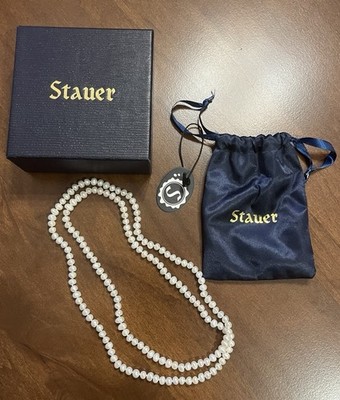 Stauer Perlenkette mit Etui und Box Neu mit Etikett