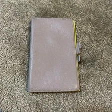 HERMES Notebook Cover Light Purple Bright Yellow 3.9in Made in France