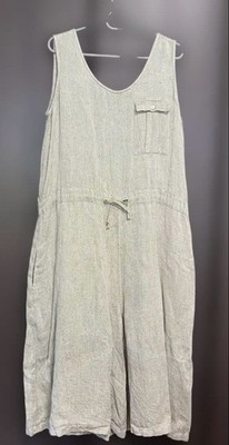 ICHI Antiquites Linen Jumpsuit Overalls Wide Leg Natural Japan F/S