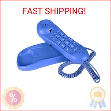 Slimline Blue Colored Phone for Wall Or Desk with Memory