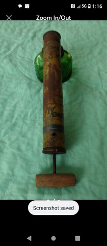 Plumero pulverizador de insectos FlyDed vintage con tarro de vidrio verde - Imagen 2 de 6