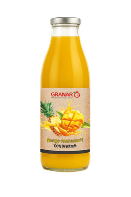 Granar 6 x 750ml Premium Mango & Ananas Direktsaft (9,53 EUR/l)