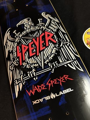 RARE Wade Speyer Blue Eagle Plaid Black Label Skateboard Deck Pro