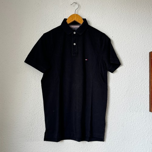 Tommy Hilfiger Men's Regular Fit Pique Polo Shirt - Black - Size S