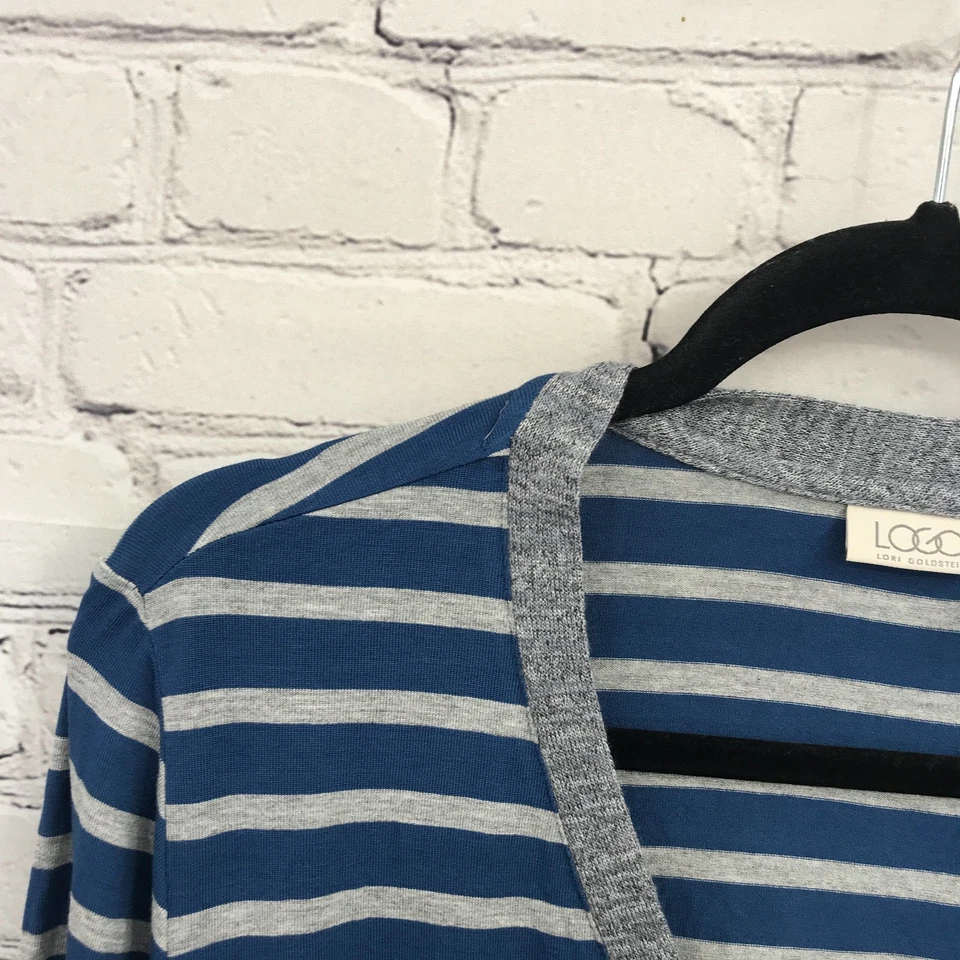 LOGO Lori Goldstein Top Womens Extra Large Blue Tunic Long Sleeve Lightweight — 第 3/4 张图片