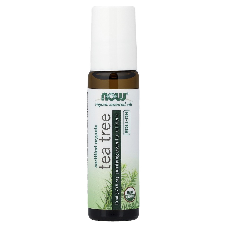 Organic Essential Oils, Tea Tree Roll-On, 1/3 fl oz (10 ml)