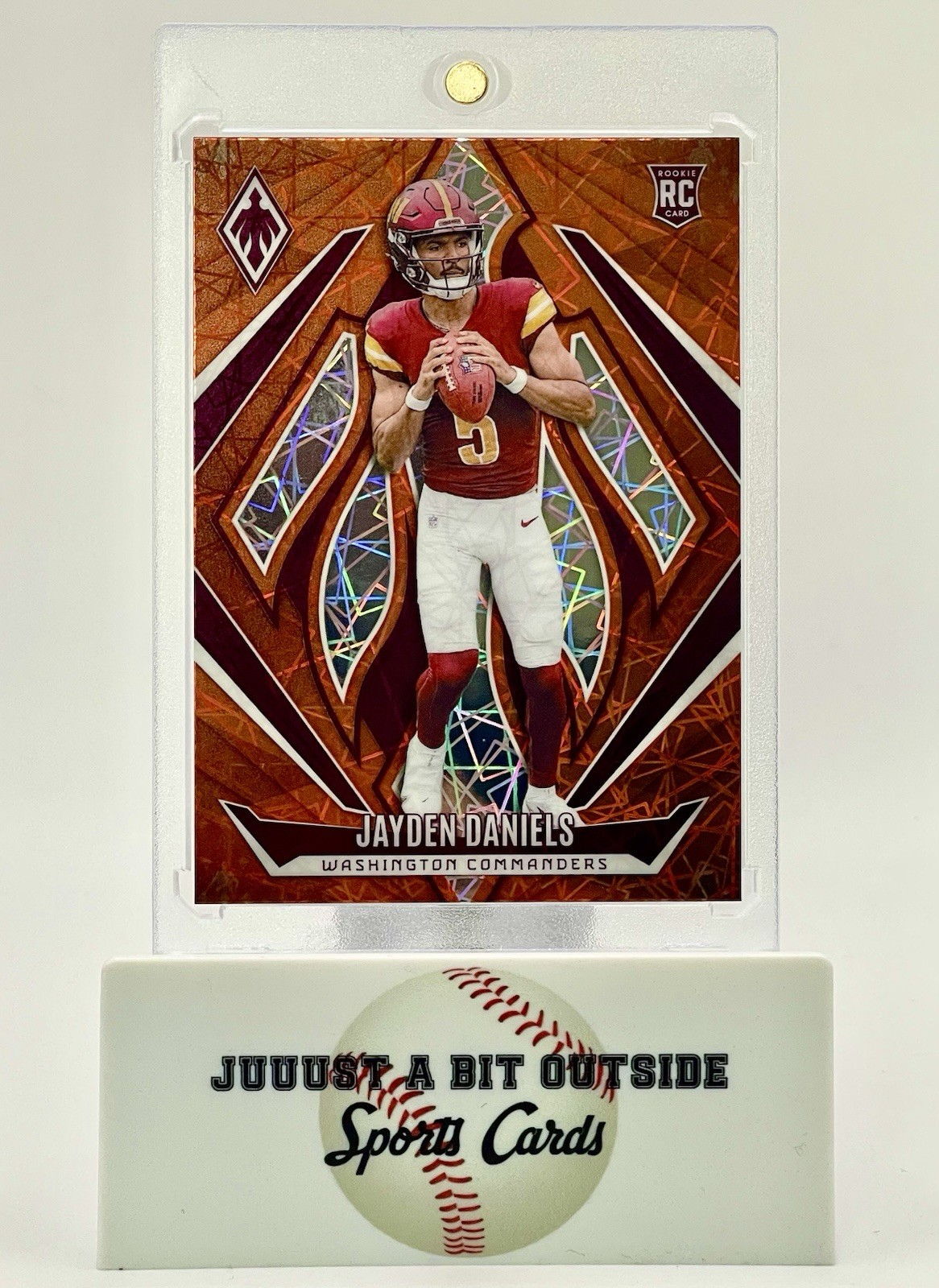 2024 Panini Phoenix Jayden Daniels Rookie Orange Lazer Commanders RC #198