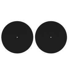DJ Equipment mat, 2 Pack Turntable Platter Mat Felt Anti-Static Slipmat for L...