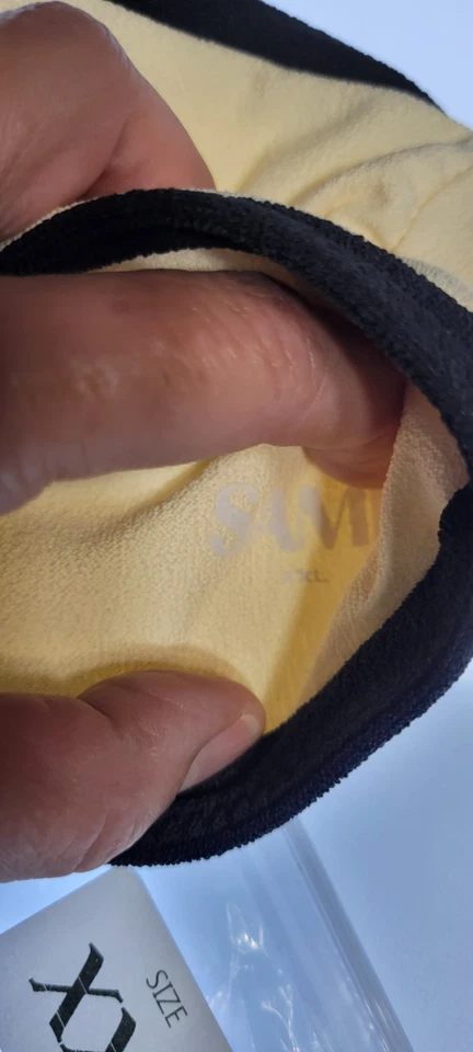 SAME Bikini Los Angeles Mujer Top XXL Parte Inferior Grande Punta Alta Imitación Gamuza Crema Foto 3 de 4