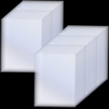 Teling 50 Pcs 8 1/2" x 11" Rigid Print Protectors Clear Sleeve