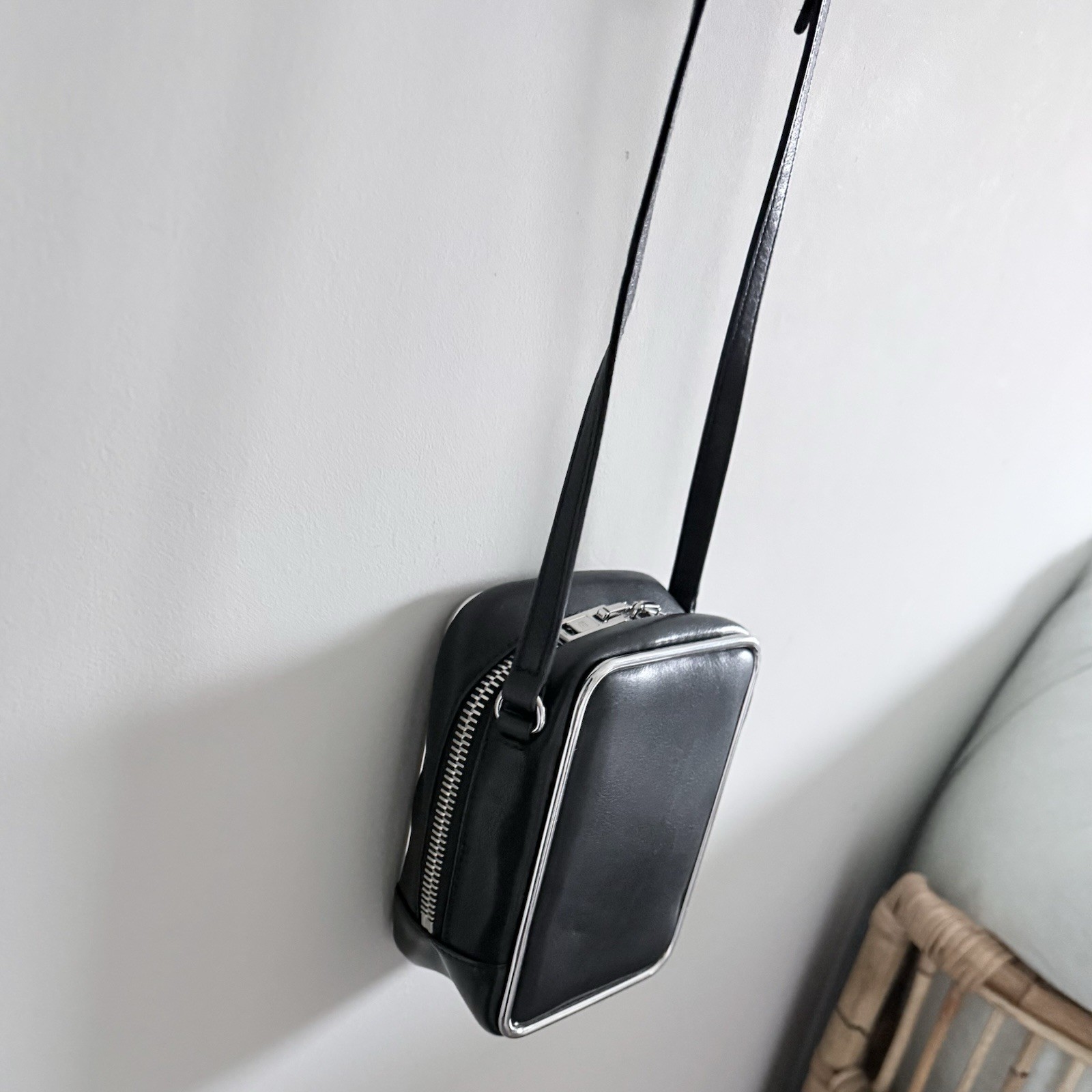 Alexander Wang Black Leather Rectangular Halo Cro… - image 8