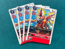 RizeGreymon ST7-07 Playset Starter Deck Gallantmon Digimon Card Game x4