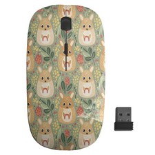 Patrón de luz Kangaroo Joey, mouse óptico inalámbrico, ratones para computadora portátil de escritorio